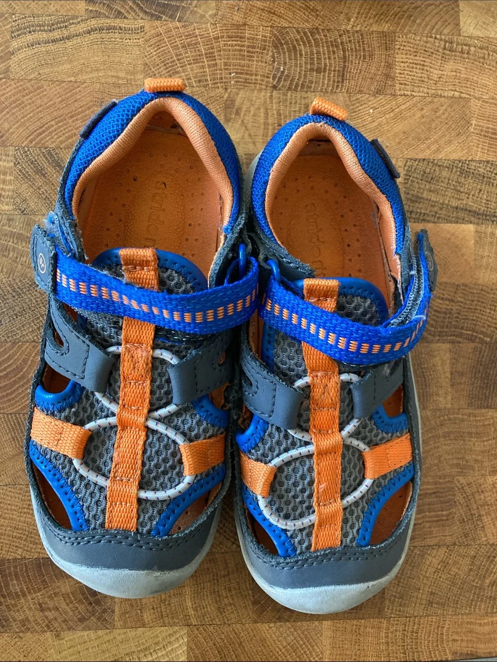 Stride Rite Blue and Orange Active Sandals Sz 8